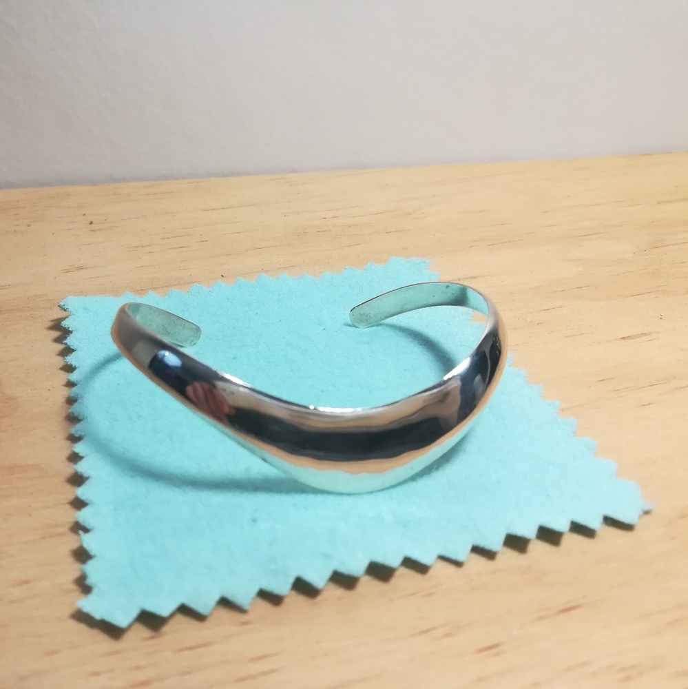 Vintage sterling silver modernist cuff bracelet